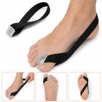 Verstelbare teenspreider met elastische band voor hallux valgus