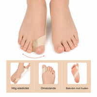 Verstelbare teenspreider met elastische band voor hallux valgus