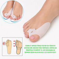 Teenspreider van silicone tegen hallux valgus – 2-pack