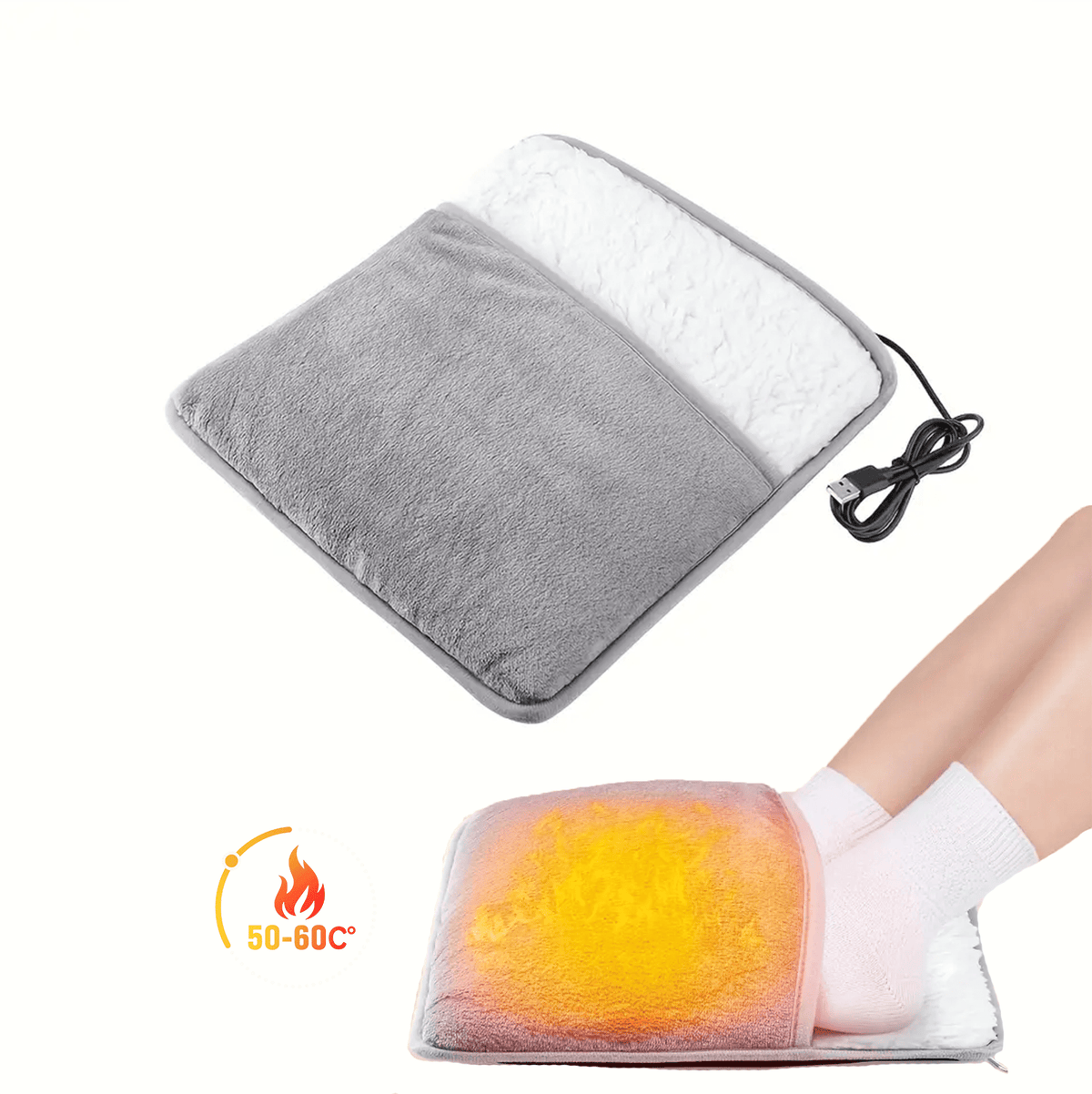 USB-voetenwarmer met verstelbare warmte (50–60°C)