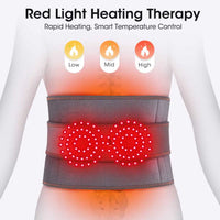 Draadloze warmteband met massage en roodlichttherapie